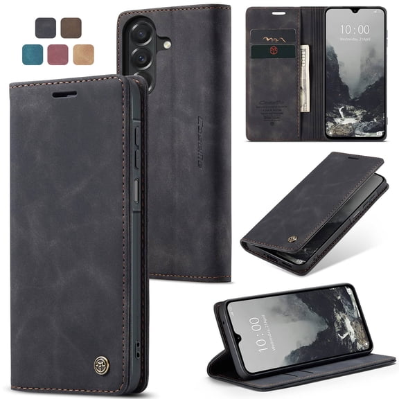 For Samsung Galaxy A27 Wallet Case, Premium Leather Flip Cover with Card Holder & Kickstand, Slim Magnetic Closure, Shockproof Protective Case