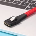 thumbnail image 2 of Cable De Datos Del Servidor Cable de alimentación mini SAS SFF-8087 a 4 datos de disco duro de computadora SATA (rojo), 2 of 8