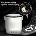 thumbnail image 4 of Youkk Car Rice Cooker Mini Cooking Tools 24V Multifunctional 1L Electric Heater Dormitory House Food Steamer Appliance Machine 12V/White 12V, 4 of 8