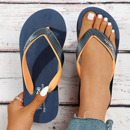 

PEASKJP Summer Sandals for Women 2023 Summer Heels Comfort Sandals Slip-On Wedge Espadrille Sandals Blue 9