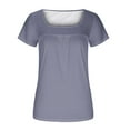 thumbnail image 4 of Summer Shirts For Women 2025 Sevevn Women Fashion Casual Round-Neck Short Sleeve Loose T-Shirt Blouse Tops Tops For Women Trendy, 4 of 4