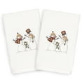thumbnail image 2 of Authentic Hotel and Spa  Turkish Cotton Snowmen White Set of 2 Hand Towels, 2 of 2