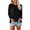 Black, variant on Autumn/Winter Round Neck Pocket Split Long Sleeve Casual Loose Top T Shirt for Woman Workout Shirts Loose Fashion Womens T Shirt Spandex T Shirt Women Women S Tops Short Sleeve Compression