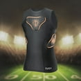 thumbnail image 3 of TUOYR Youth Padded Compression Shirt Chest Rib Protector Pad Football Vest for Football Baseball, 3 of 9