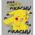 thumbnail image 2 of Boy's Pokemon Pikachu laughing Graphic Tee Athletic Heather X Large, 2 of 5