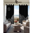 thumbnail image 4 of Mountain Line Blackout Curtains 54 Inches Long for Bedroom, Minimalist Abstract Landscape Art Sun Black Thermal Insulated Room Darkening Black Out Window Curtain Panels Grommet Drapes for Living Room, 4 of 8