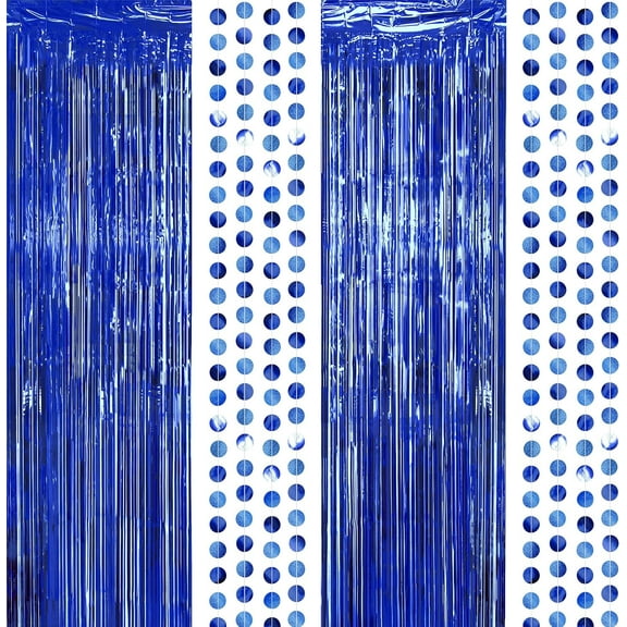 Cheerland Blue Fringe Party Streamers, 6.6 ft