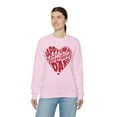 thumbnail image 3 of Happy Valentine's Day Womens Crewneck Sweatshirt, Cute Heart Design, 3 of 4