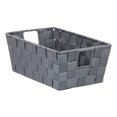 thumbnail image 1 of Home Basics Panier de Rangement en Polyester Tissé Gris, Petit, 11.5x6.5x4.5 Pouces, 1 of 1