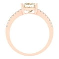 thumbnail image 4 of Clara Pucci 14K Rose Gold Solid Gold Morganite Solitaire with Accents Anniversary Ring for Women - 1.62 cttw Princess Cut, 4 of 8