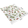 thumbnail image 4 of White Cartoon Dinosaurs Mushrooms Pattern Blanket,Comfortable Soft Flannel Throw Blanket,All Season,Warm Lightweight Blankets for Sofa Bed Couch Living Room Chair,60"x80", 4 of 4