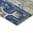 thumbnail image 4 of HomeRoots 598485 5 x 8 ft. Navy Blue, Green & Gray Aztec Washable Indoor & Outdoor Rectangle Area Rug, 4 of 5