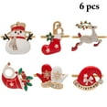 thumbnail image 2 of Anneau de Serviette de Noël en Alliage : 6 Pcs Support de Serviette de Table Assorti Décoration de Table, 2 of 10