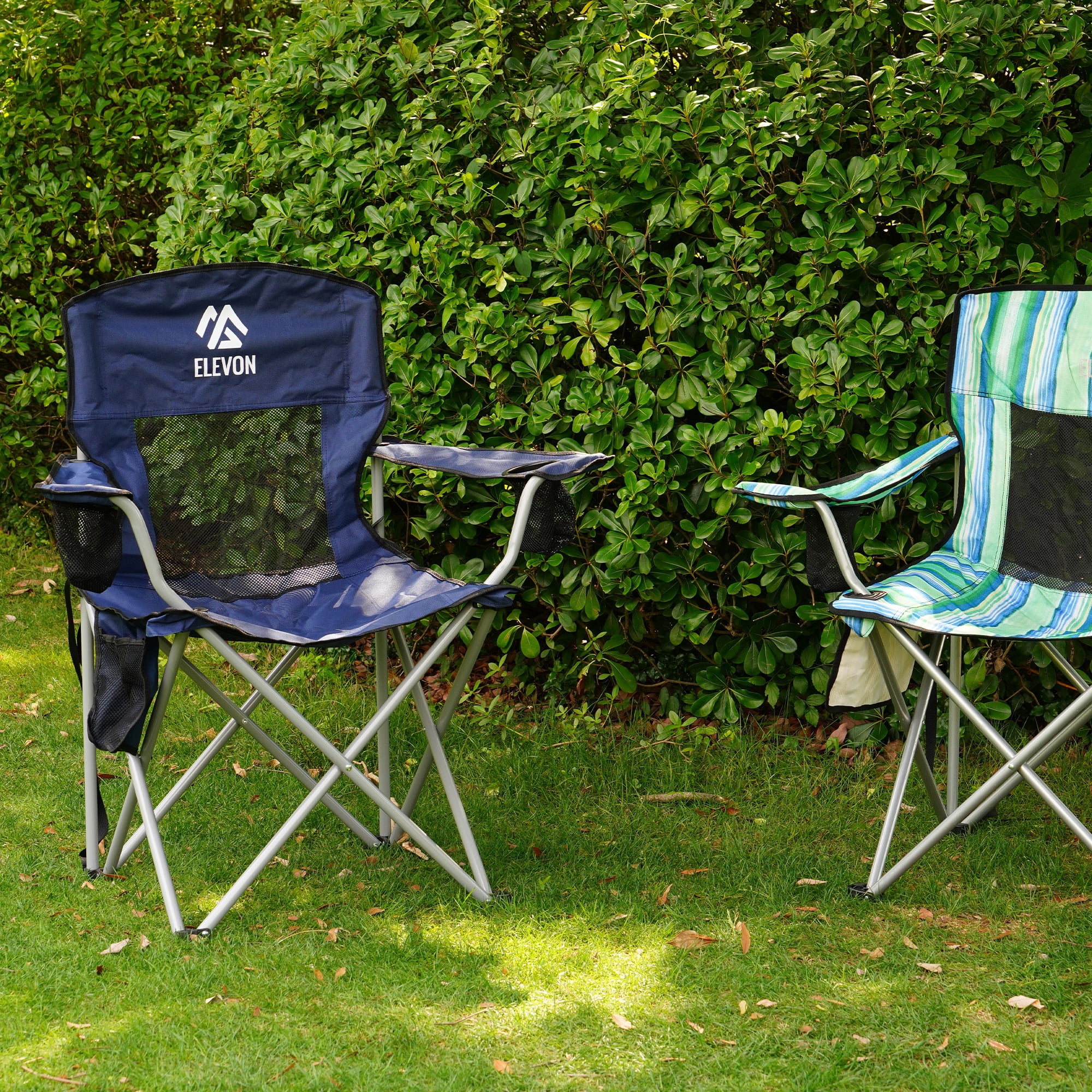 BalanceFrom Folding Camp Chair，Portable Outdoor Chair，with Cup Holder & Carrying Bag，for Camping, Beach, Fishing, and Sports Events