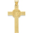 thumbnail image 4 of 14K Two-Tone St. Benedict Medal Crucifix Cross Pendant Made In Mexico k5563, 4 of 6