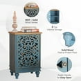 thumbnail image 4 of Sophia & William Hollow-Carved Accent Cabinet End Table for Living Room,Bedroom-Blue, 4 of 5