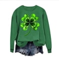 thumbnail image 2 of St. Patrick's Day Sweatshirt for Women Decorative Shamrock Heart Shape Graphic Crewneck Long Sleeve Loose Fit Soft Novelty Festive Holiday Pullover Top, 2 of 7