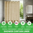 thumbnail image 3 of Natural Hemp 54x74" Stall Shower Curtain - Natural fabric Leakproof curtain for luxury bathroom decor - Natural, 3 of 10