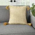thumbnail image 4 of Nourison Loop Stripe Tassle Yellow 18" x 18" Indoor/Outdoor Throw Pillow, 4 of 6