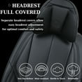 thumbnail image 5 of Coverado Car Seat Covers Full Set, Waterproof Faux Leather Seat Protectors with Head Pillow, Universal Fit Most Cars, Black, 5 of 8