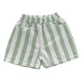 thumbnail image 5 of mgoYE Shorts for Boys 5-6 Years Cotton Stripe Elastics Waist Casual Summer Toddler Shorts Lightweight Green, 5 of 6