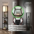 thumbnail image 3 of FENLO Fina - Floor Lamp with Shelves, Modern Shelf Floor Lamps for Living Room, Narrow Standing Corner Lamp for Bedroom Decor, Living Room Furniture with Strong Tempered Glass Shelves (Black), 3 of 6
