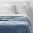 thumbnail image 2 of Solid Plush Bed Blanket, 2 of 3