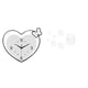 thumbnail image 1 of Reloj de pared con forma de corazón, espejo acrílico, pegatinas de pared con diseño de , decorativo, creativo, movimiento silencioso, extraíble, pa, 1 of 8