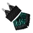thumbnail image 3 of Conjunto de para mujer, ropa de dormir corta, top de encaje y pantalones cortos, ropa de dormir, despedida de soltera Deep Green S jinwen Braguitas de encaje para mujer, 3 of 8