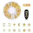 thumbnail image 1 of Décorations de Manucure Rivet Lune Étoiles Japonais Ajouré en Alliage Rivet Décoratif pour Ongles, 1 of 7