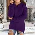thumbnail image 2 of YunPes Fleece Pullover Hoodie for Girls Oversized Solid Long Sleeve Fuzzy Hooded Sweatshirt Teen Winter Warm Casual Sweater, 2 of 5