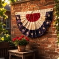 thumbnail image 5 of 4th of July Patriotic Fan-shaped Flag - Outdoor & Indoor Decoration for Independence Day, Memorial Day & Political Events, 5 of 7