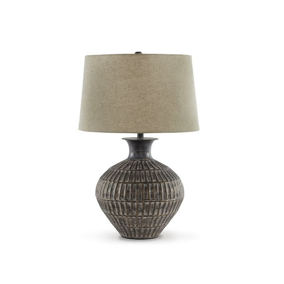Signature Design by Ashley Casual Magan Table Lamp  Antique Bronze Finish