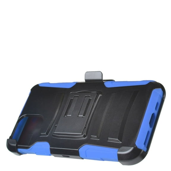 Apple iPhone 11 Case Combo Tuff Hybrid Holster Heavy Duty Shockproof Full Body Protective Case with Kickstand and Swivel Belt Clip Impact Armor Rugged TPU BLUE Cover for Apple iPhone 11 / 6.1 inch