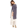 thumbnail image 2 of eloria Floral Printed Kurti With Three-Quarter Sleeves In Round Neck Design, 2 of 4