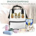 thumbnail image 4 of Japuie Leopard Gnomes Print Mummy Backpack for Moms,Waterproof Diaper Bag with Adjustable Straps,Baby Care Nappy Bag,Maternity Mummy Backpack for Travel, Baby and Everyday Use, 4 of 4
