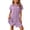 Purple, variant on Y-Sunset Girls Button Down Shirt Dress, Short Sleeve Casual Linen Tunic Dress, Kids Collared Summer Dress with Pocket, Loose Fit Beach Cover Up for Girls(Pink/3-4 Years)