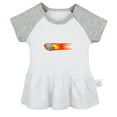 thumbnail image 1 of Nature Meteor Pattern Dresses For Baby, Newborn Babies Skirts, Infant Princess Dress, 0-24M Kids Graphic Clothes (Gray Raglan Dresses, 6-12 Months), 1 of 4