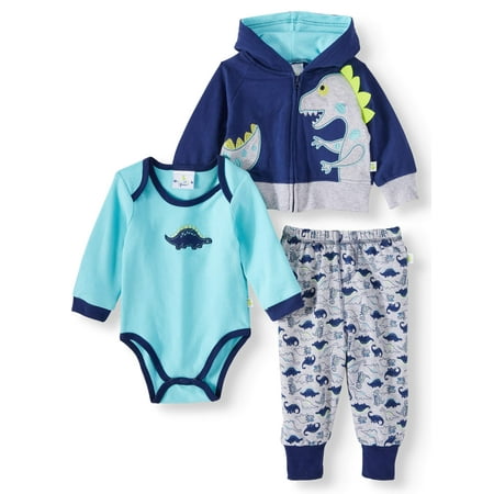 Baby Boys' Bodysuit, Hoodie and Pants, 3-Piece Outfit