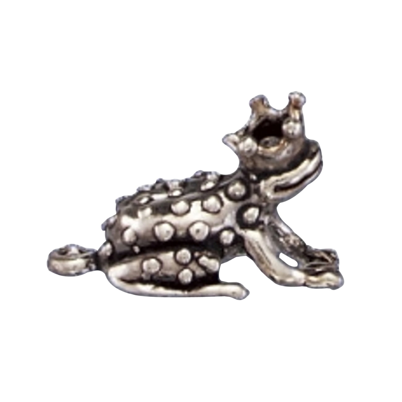 Sterling Silver 7 4.5mm Charm Bracelet With Attached 3D Frog Prince Charm