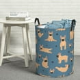 thumbnail image 6 of Naloa French Bulldog Yoga Large Laundry Basket Waterproof Round Collapsible Storage bin with Handles for Hamper Kids Room,Toy StorageMedium, 6 of 6