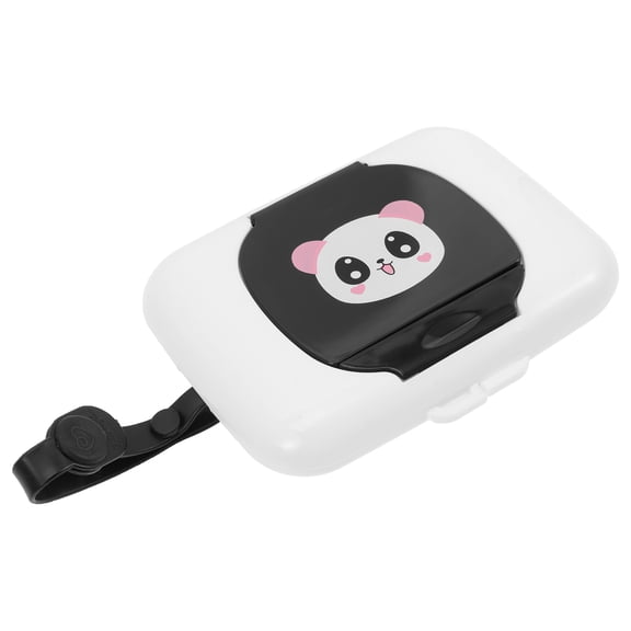 NICEXMAS Wet Tissue Box Portable Baby Wipes Holder PP Black 1Pack