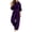 Purple, variant on MLCDZ Women's 2 Piece Velour Tracksuit Hooded Long Sleeve Pullover Wide Leg Pants Sweatsuits for Women Lounge with Pockets Casual Lightweight Workout Set