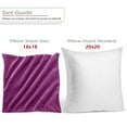 thumbnail image 3 of Nestl Velvet Throw Pillow Covers Solid Square Soft Decorative Pillow Cover for Sofa, 16" x 16", Orchide Purple, Pack of 2, 3 of 8