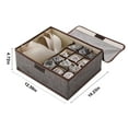 thumbnail image 3 of Mgaxud Sock and Underwear Storage Case with Lid - Fabric Divider Drawer Organizer for Closet Space Saving, 3 of 7