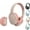 Pink, variant on GENAI Headphones, Over The Ear Noise Canceling Headphones Wireless Bluetooth, Bilateral Stereo Sound, Memory Foam Ear Cups, Bluetooth Head Phones for Gym, Work, Game(Khaki)