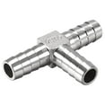 thumbnail image 3 of 5/8-Inch (16mm) Hose ID Barb Fitting Stainless Steel 3-Way T Shaped Union Home Brew Fitting, 3 of 4