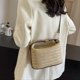 thumbnail image 4 of Fashionable Straw Cross-Body Bag Handbag Khaki Patchwork Brown, 4 of 5