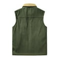 thumbnail image 6 of OGLCCG Mens Winter Vests Outerwear Sleeveless Warm Fleece Lined Sherpa Vest Casual Solid Color Thick Vest Jacket with Pockets, 6 of 7