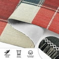 thumbnail image 6 of Yayeee Runner Rug for Bedroom 2'x6' Machine Washable Hallway Non Slip Mat, Vibrant Red Tartan Pattern, 6 of 8